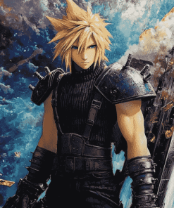 Cloud Strife Anime Diamond Painting