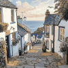 Clovelly Streets and Buildings Diamond Painting