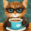 Coffee Cat Diamond Painting