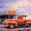 Coffee and Gas Station Trucks Diamond Painting