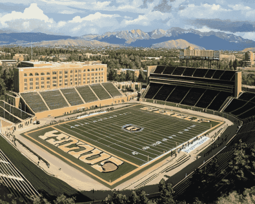 Colorado Buffaloes Stadium Landscape Diamond Painting