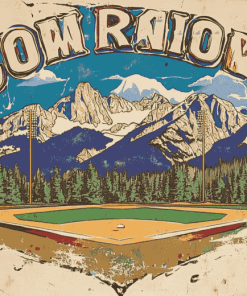 Colorado Rockies Vintage Baseball Diamond Painting