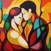 Colorful Abstract Lovers Diamond Painting