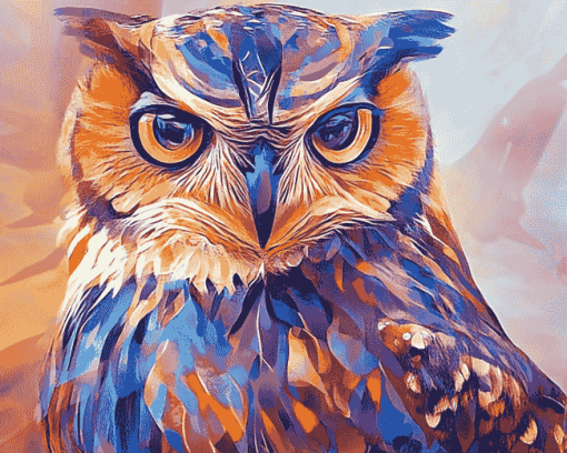 Colorful Abstract Owl Diamond Painting