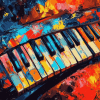 Colorful Abstract Piano Diamond Painting