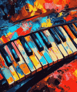 Colorful Abstract Piano Diamond Painting