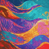 Colorful Abstract Waves Diamond Painting