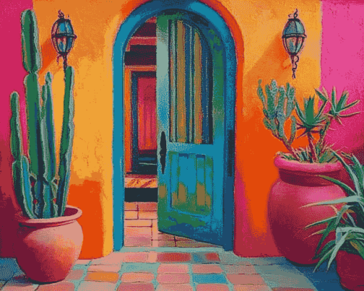 Colorful Andalusia Hacienda Diamond Painting