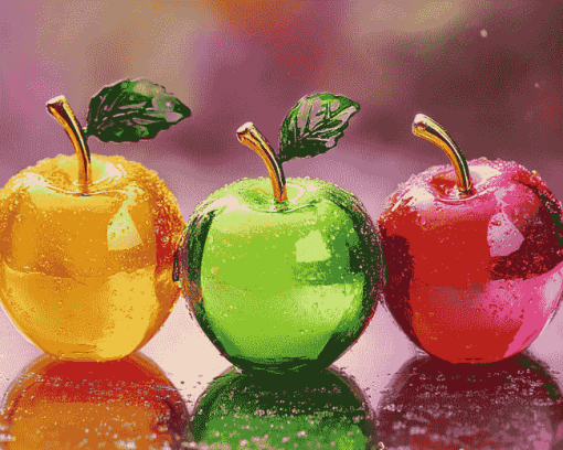 Colorful Apple Glass Diamond Painting