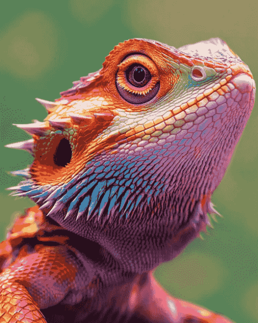 Colorful Bearded Dragon Diamond Painting