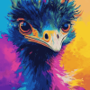 Colorful Blue Emu Diamond Painting