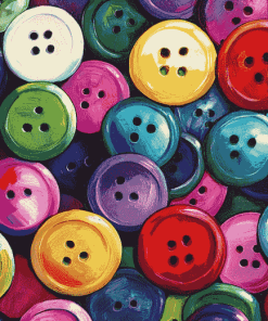 Colorful Button Patterns Diamond Painting