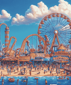 Colorful Coney Island Diamond Painting