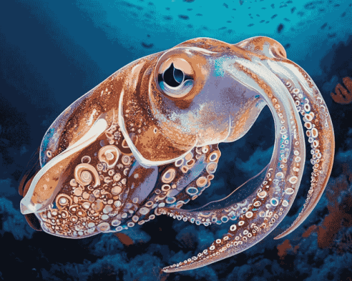 Colorful Cuttlefish Diamond Painting