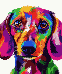 Colorful Dachshund Puppy Diamond Painting