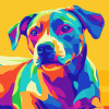 Colorful Dog Pop Art Diamond Painting