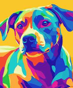 Colorful Dog Pop Art Diamond Painting