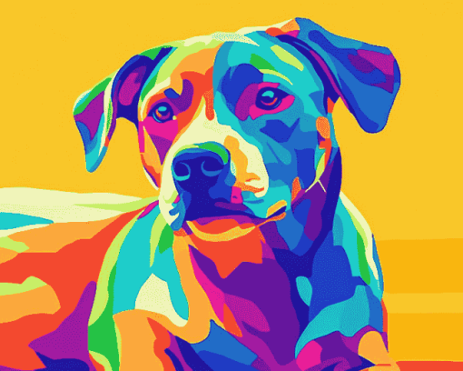 Colorful Dog Pop Art Diamond Painting