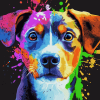 Colorful Dog Splatter Diamond Painting