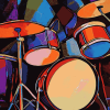 Colorful Drum Abstract Diamond Painting