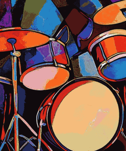 Colorful Drum Abstract Diamond Painting