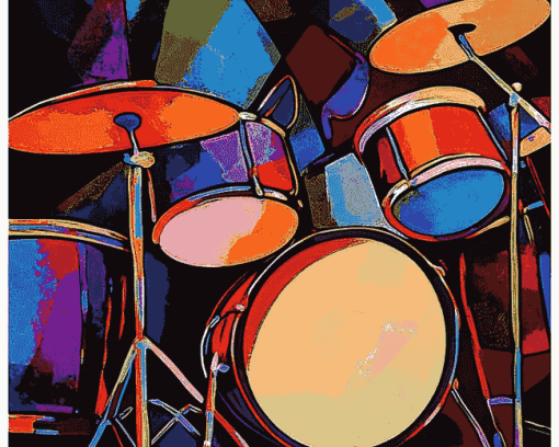 Colorful Drum Abstract Diamond Painting