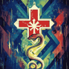 Colorful EMS Star Of Life Diamond Painting