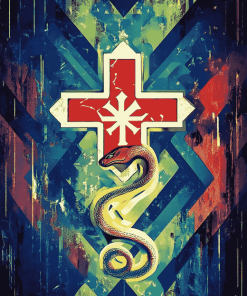 Colorful EMS Star Of Life Diamond Painting