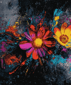 Colorful Flower Blossom Diamond Painting