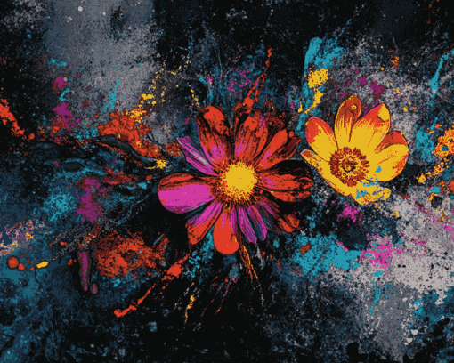 Colorful Flower Blossom Diamond Painting