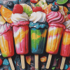 Colorful Food Ice Cream Diamond Painting