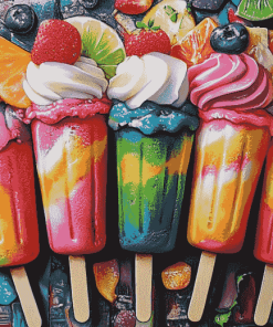 Colorful Food Ice Cream Diamond Painting