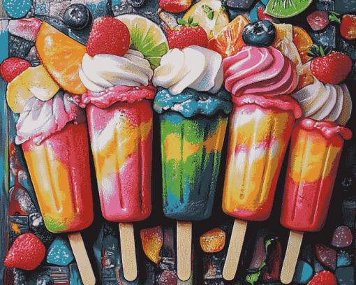 Colorful Food Ice Cream Diamond Painting