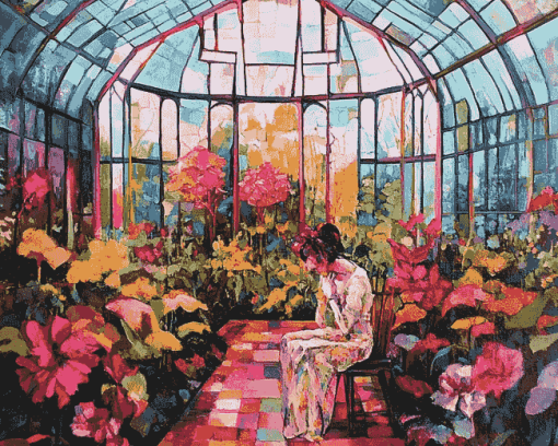 Colorful Greenhouse Abstract Diamond Painting