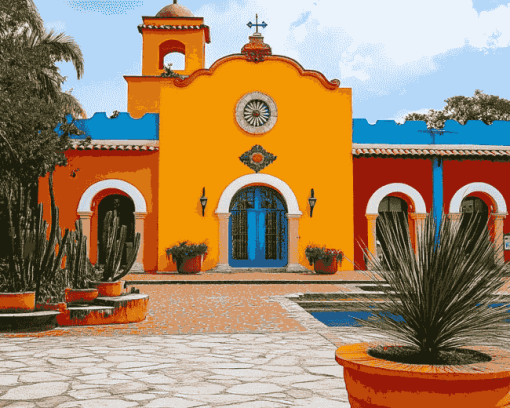 Colorful Hacienda Homes Diamond Painting