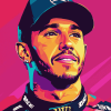 Colorful Lewis Hamilton Pop Art Diamond Painting