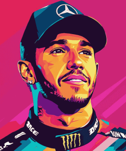 Colorful Lewis Hamilton Pop Art Diamond Painting