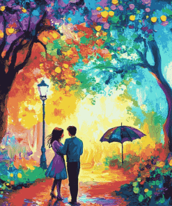 Colorful Lovers Park Diamond Painting