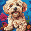 Colorful Maltese Puppies Diamond Painting