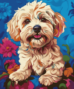 Colorful Maltese Puppies Diamond Painting