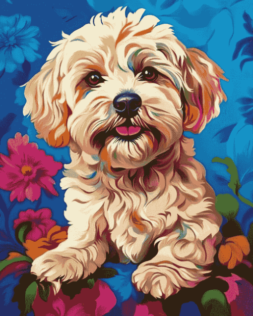 Colorful Maltese Puppies Diamond Painting