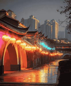 Colorful Nanning Buildings Diamond Painting