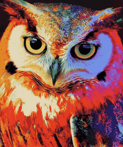 Colorful Night Owl Diamond Painting