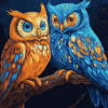 Colorful Owls Artwork Diamond Painting