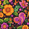 Colorful Paisley Blossoms Diamond Painting