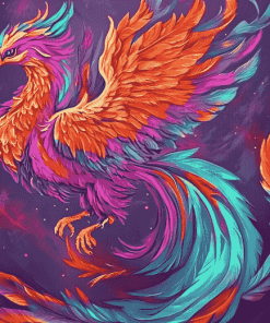 Colorful Phoenix Fantasy Diamond Painting