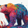 Colorful Polar Bear Diamond Painting