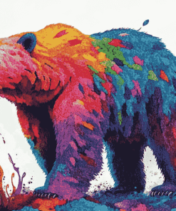 Colorful Polar Bear Diamond Painting