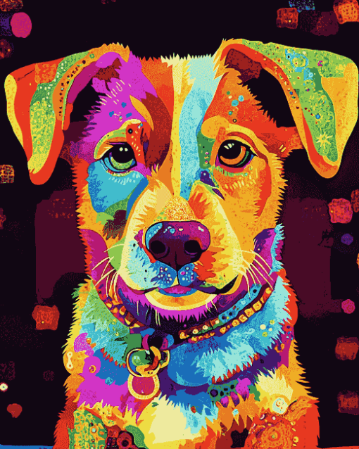 Colorful Puppies Diamond Painting