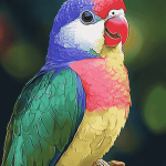 Colorful Quaker Parrot Diamond Painting